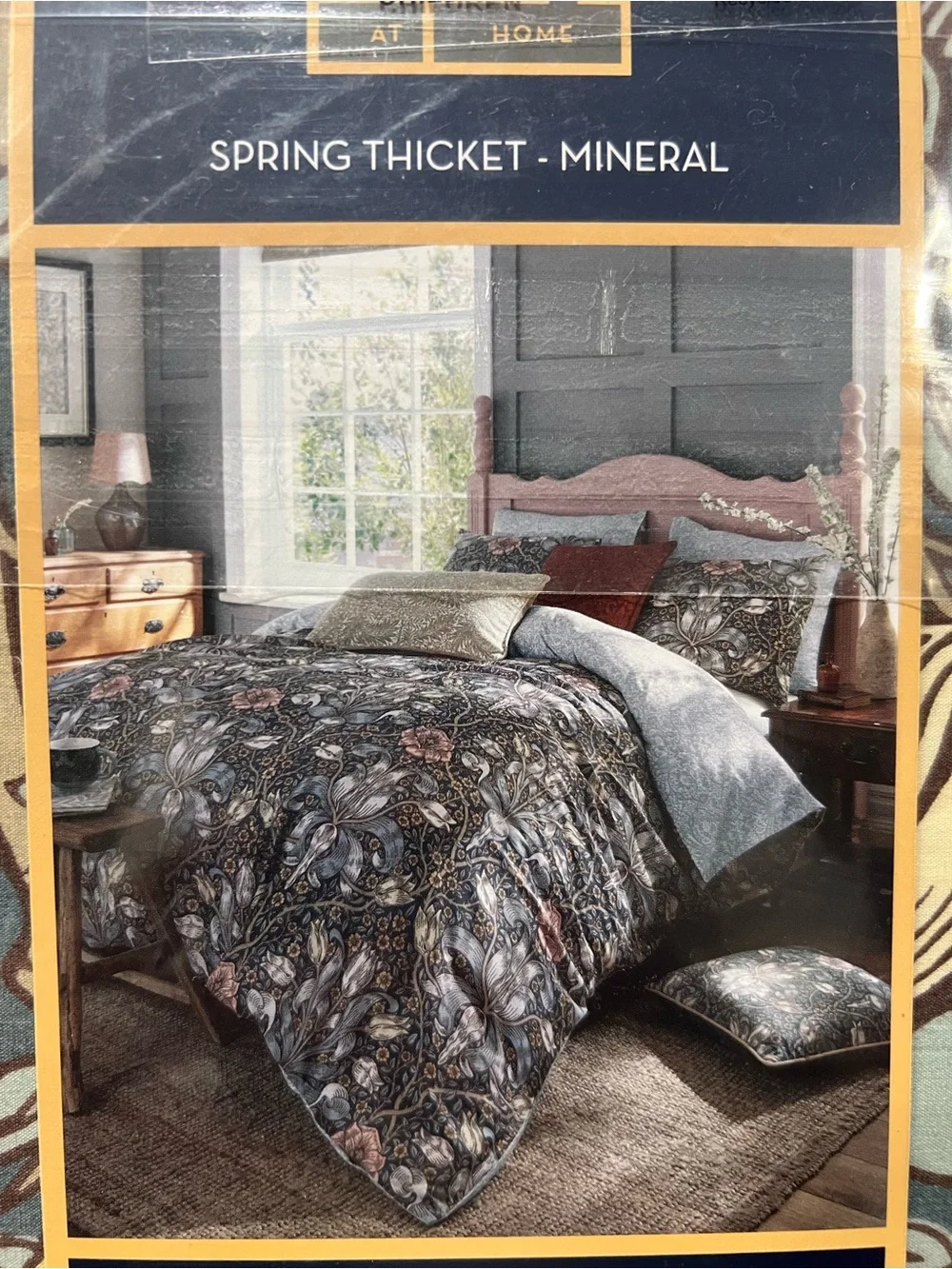 WILLIAM MORRIS King Duvet Cover Set NWT Spring Thicket - Mineral